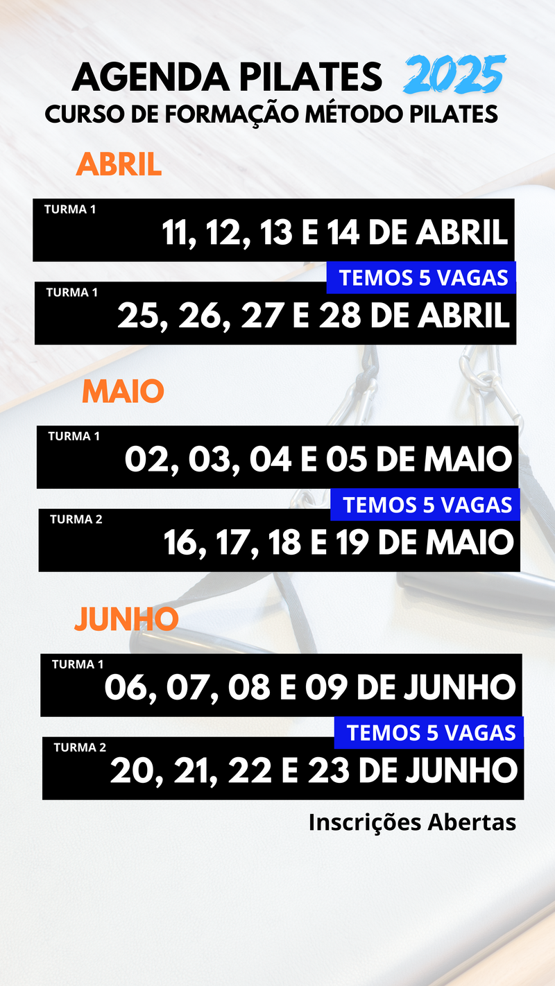 CURSO DE FORMAÇÃO EM PILATES